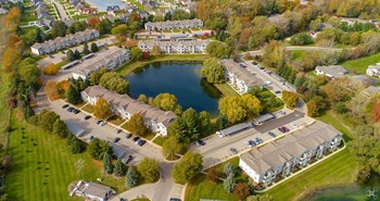 Airel view of Cutlerville MI homes